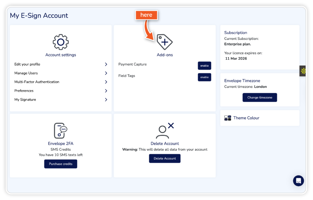 Activate data tags step 2