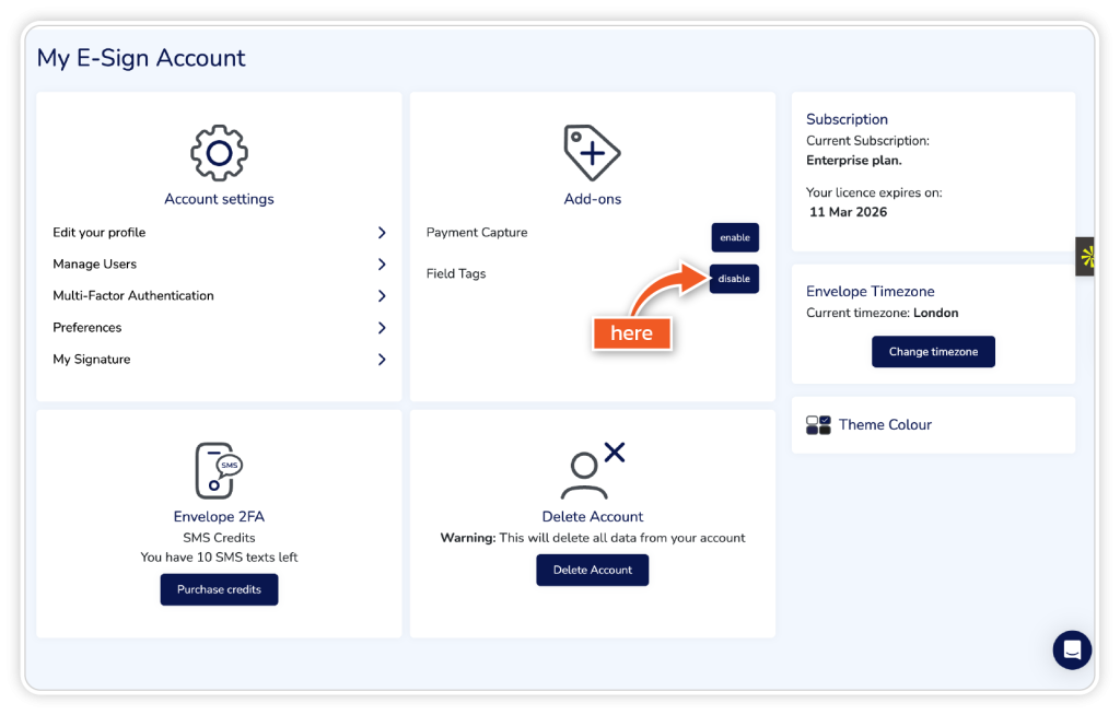 Activate data tags step 3