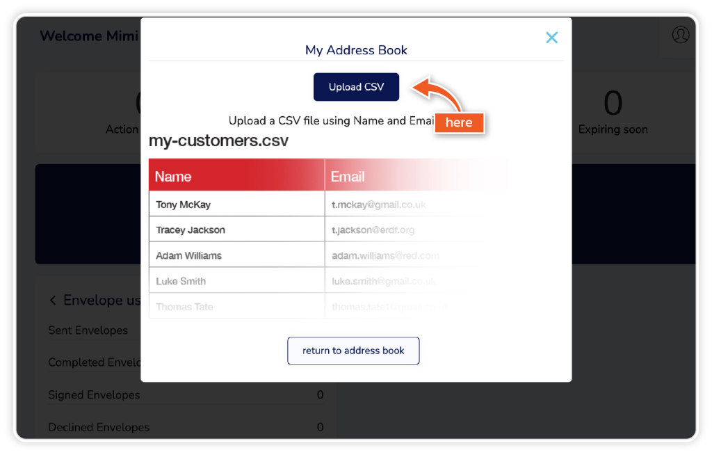 Add contacts to address book step 5