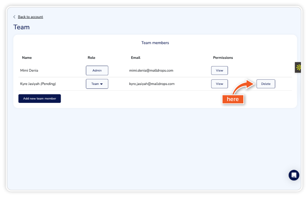 Add and delete users step 5