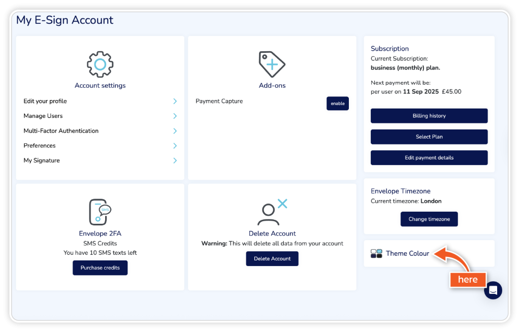 Change dashboard colour step 2