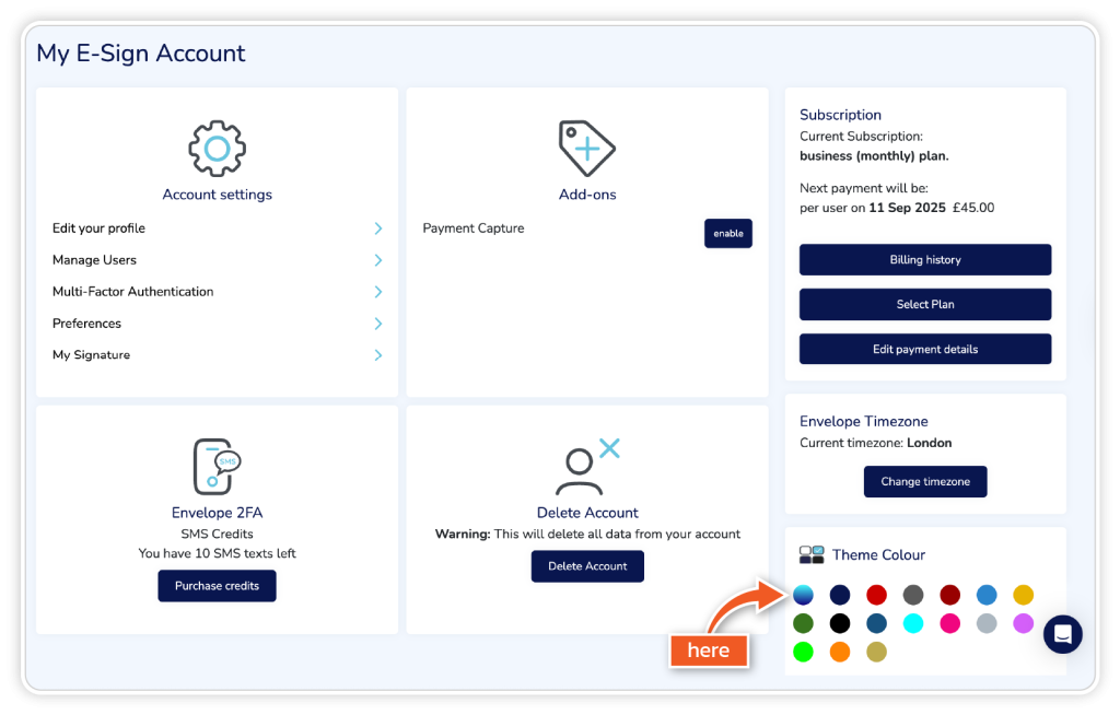 Change dashboard colour step 3