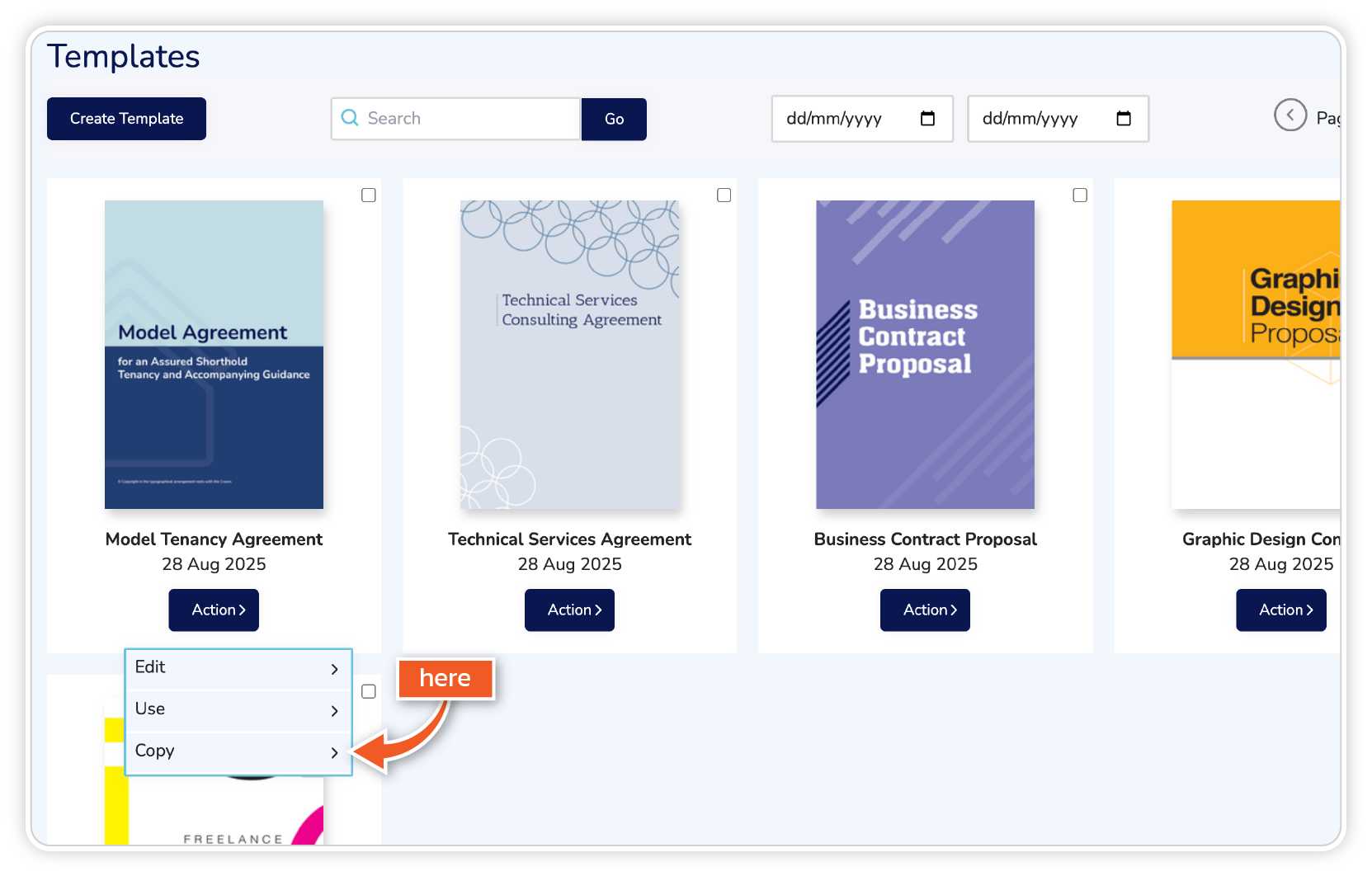 How to Copy a Template | Help Centre