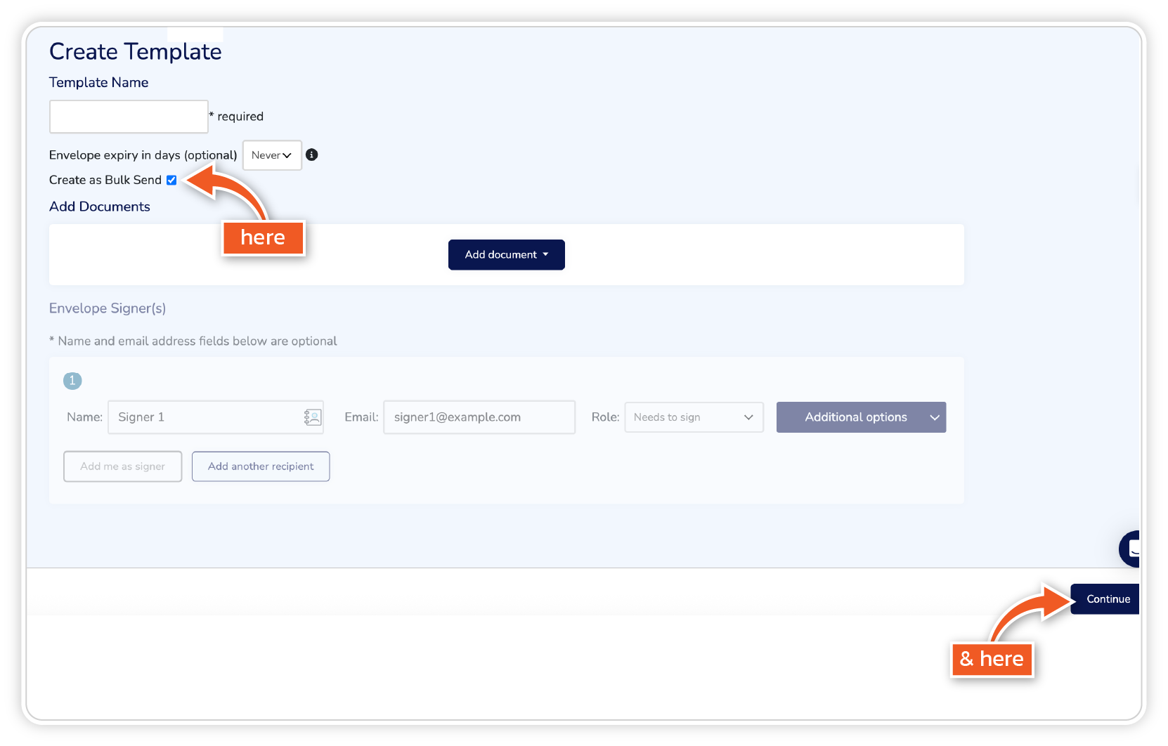 How to Create a Template for Bulk Send | Help Centre
