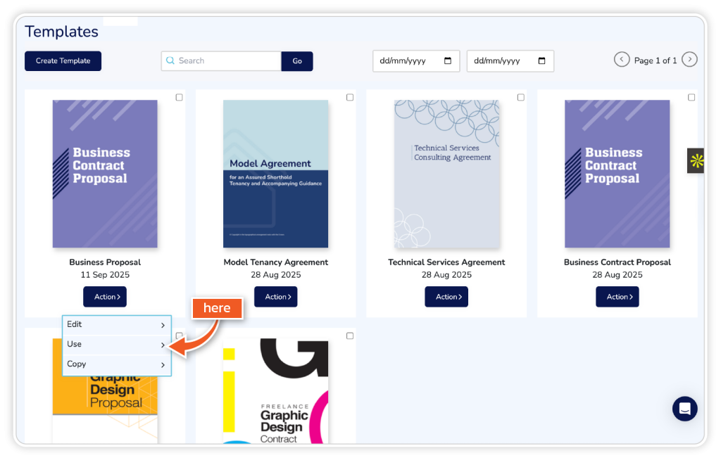 Create a template step 5