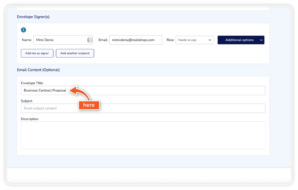 Create email body step 3