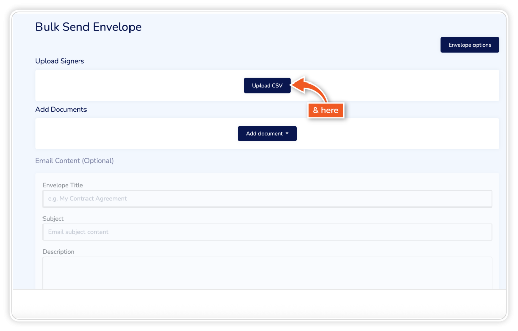 Create an envelope for bulk send step 2