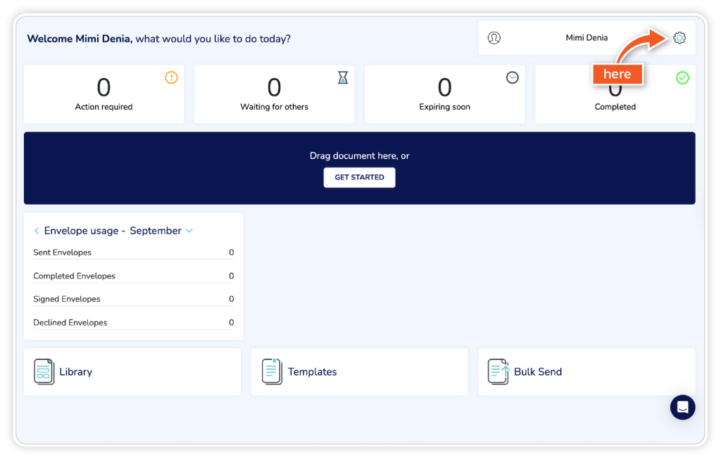 Create eSignature Step 1
