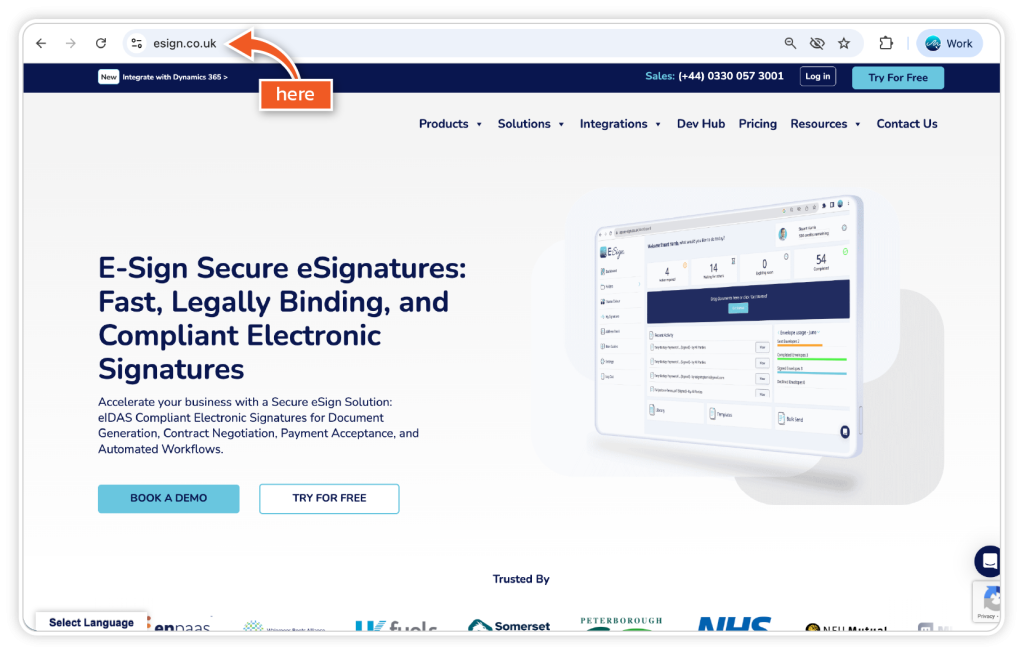 Create a free trial account step 1