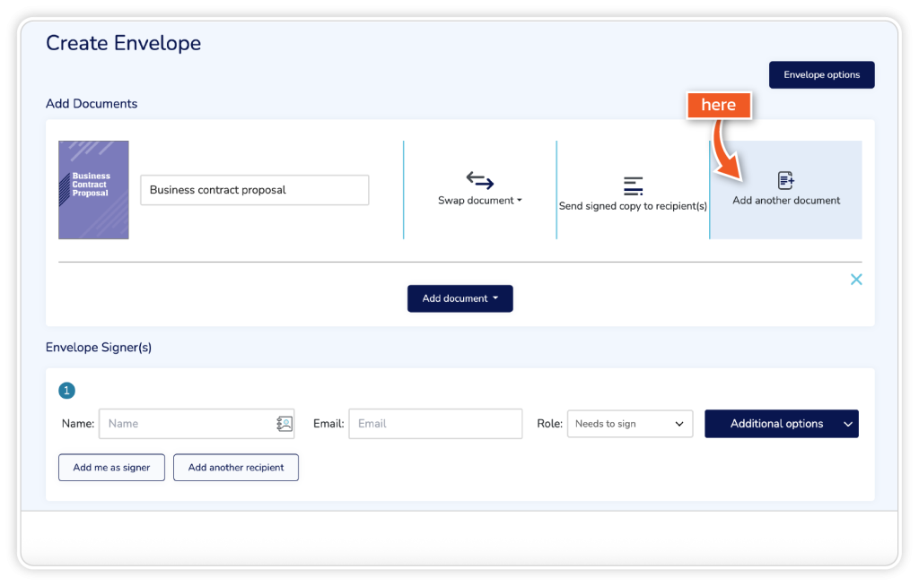 Create a multi-document pack step 3