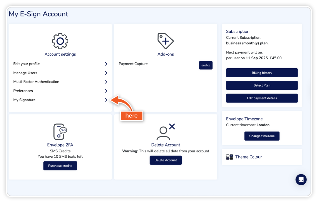 Create your eSignature step 2