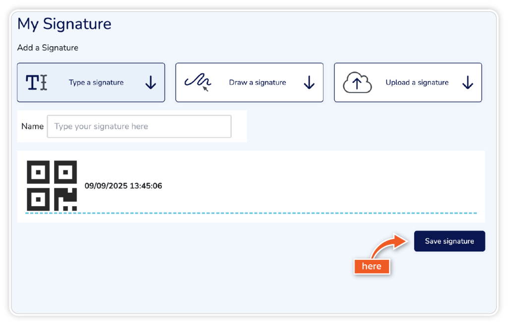Create your eSignature step 3