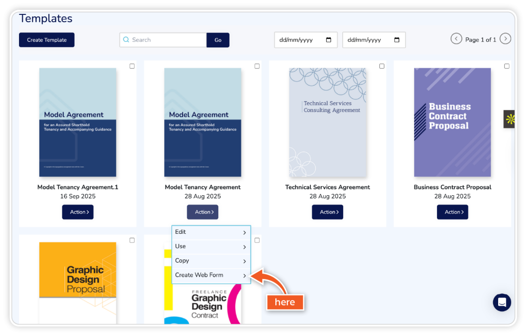 Create web forms step 3