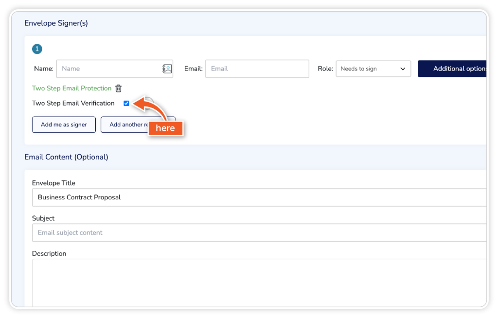 Generate secure email pin step 4