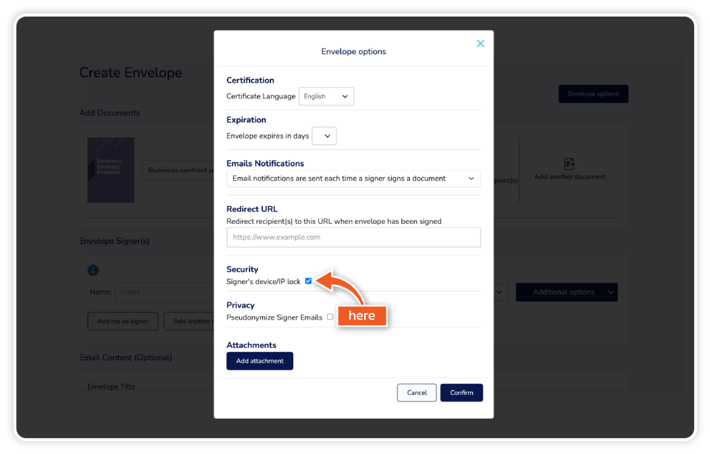 Lock signers IP and device step 4