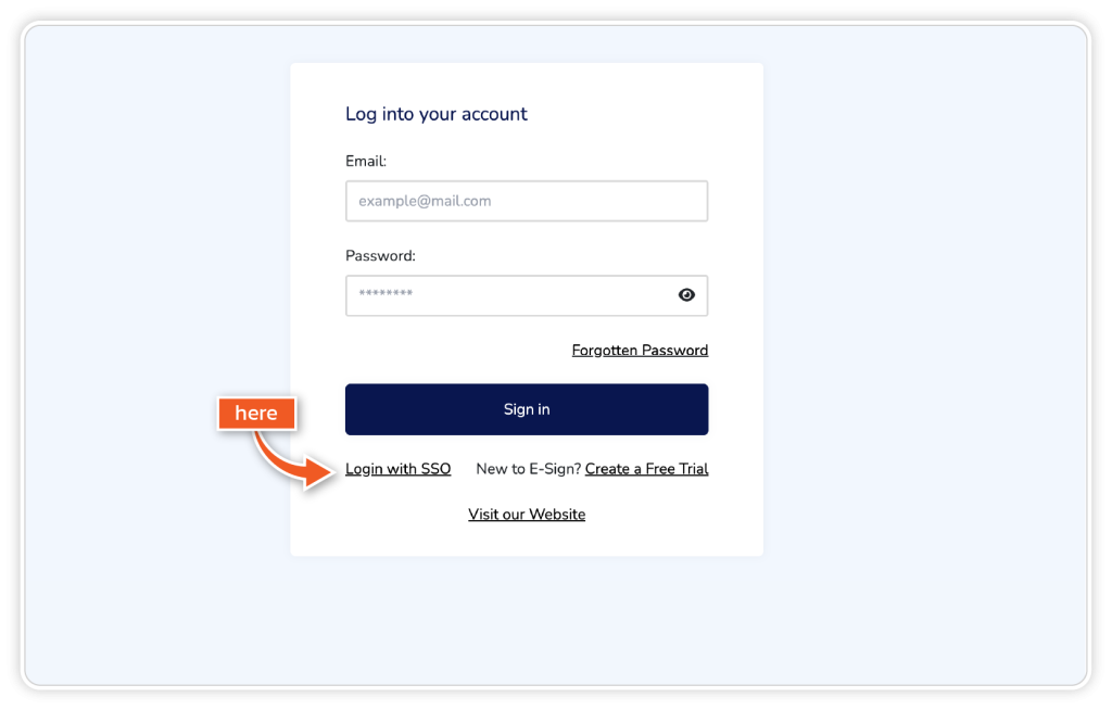 Log in with SSO step 2