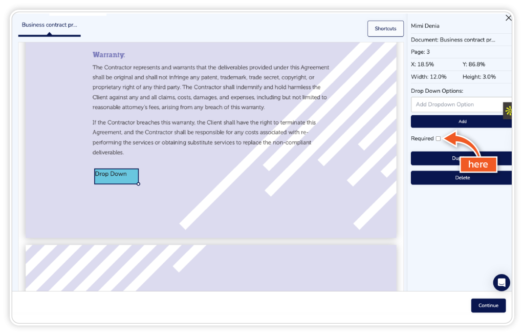 Make a field mandatory or optional step 5