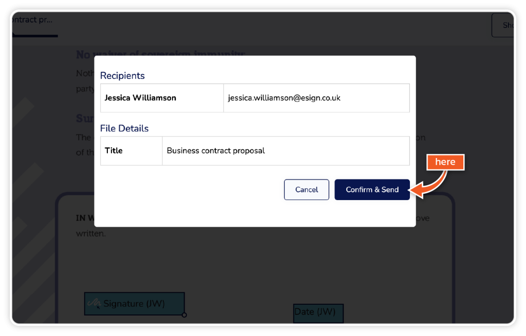 Send documents 21 CFR step 6