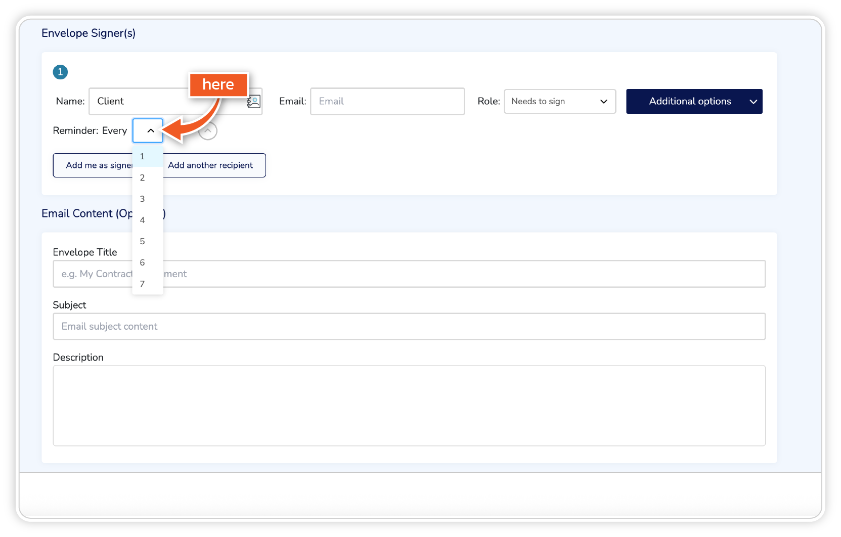 How to Set Up Automatic Reminders for an Envelope | Help Centre