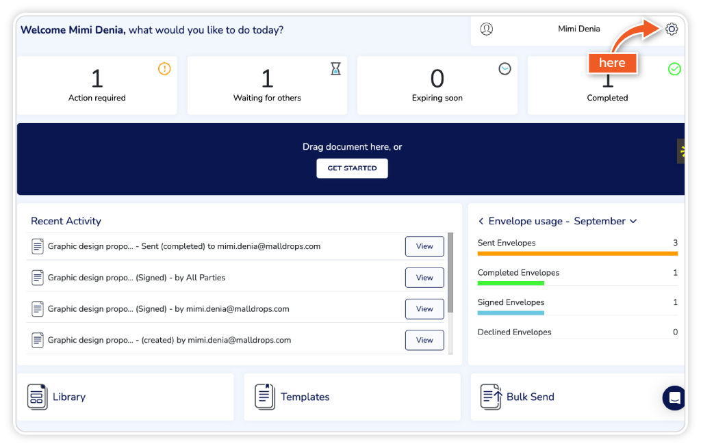 go to account settings for email preferences 