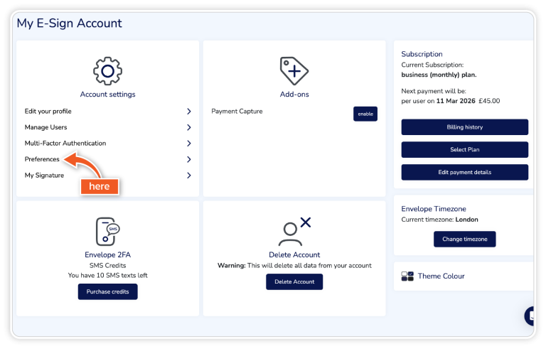 How to Set Up Signer Timestamp Preferences | Help Centre