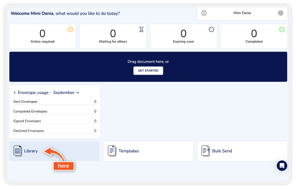Upload a document step 1