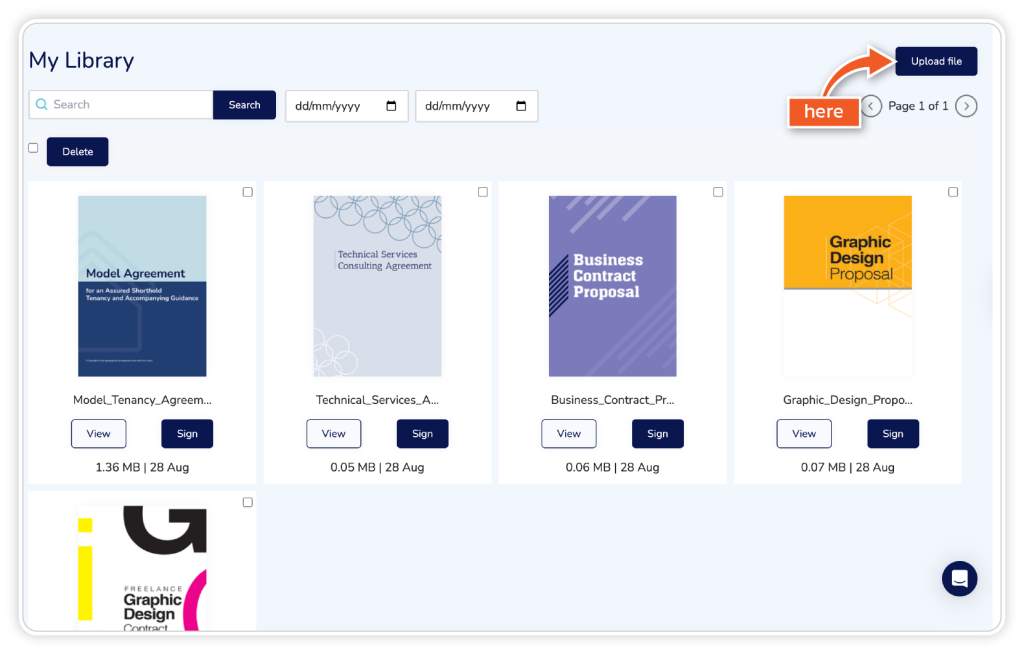 Upload a document step 2