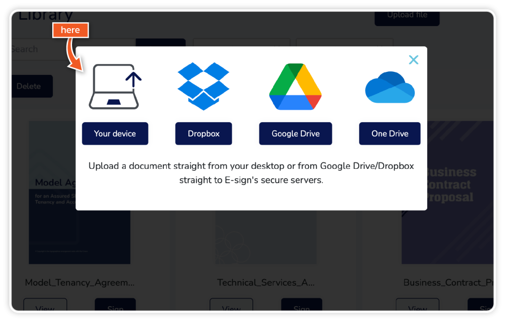 Upload a document step 3