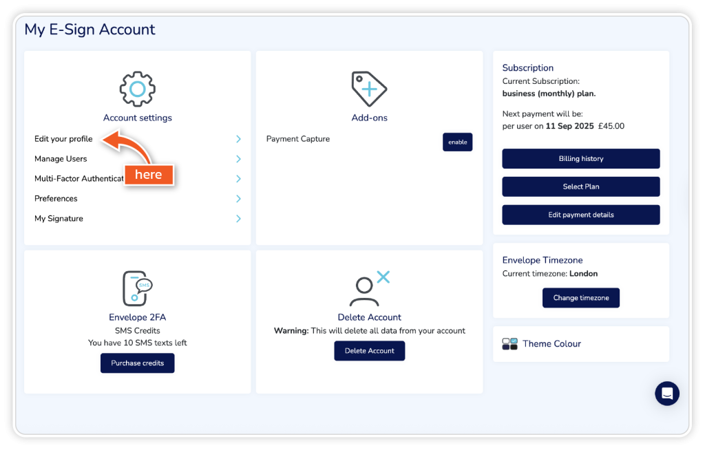 Upload logo and signature footer step 2