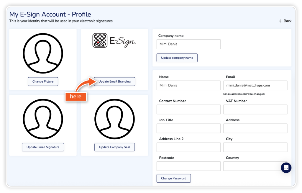 Upload a logo and signature footer step 3