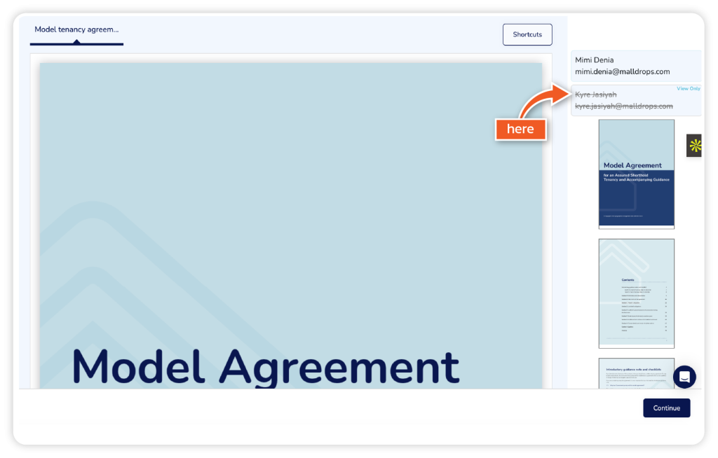 Use view only feature step 5