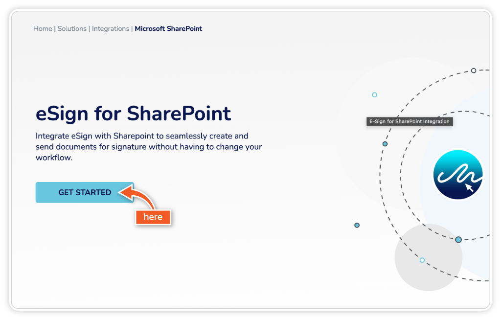 Install eSign for SharePoint step 1
