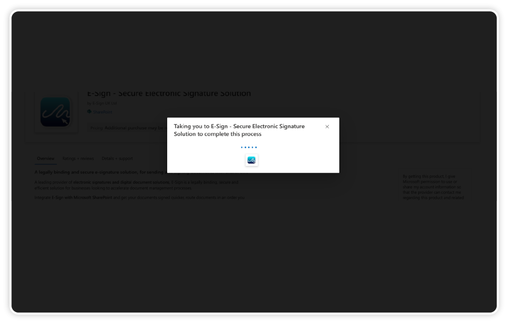 Install eSign for SharePoint step 3