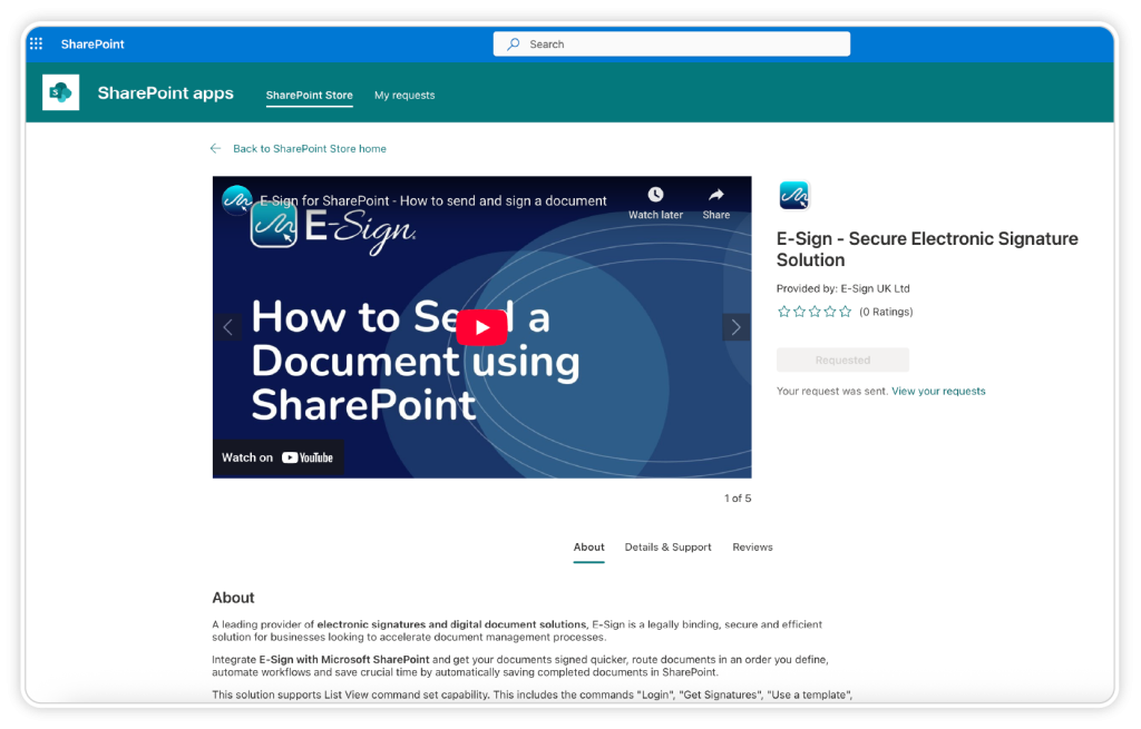 Install eSign for SharePoint step 4
