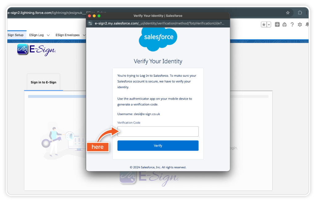 Install eSign for Salesforce step 7