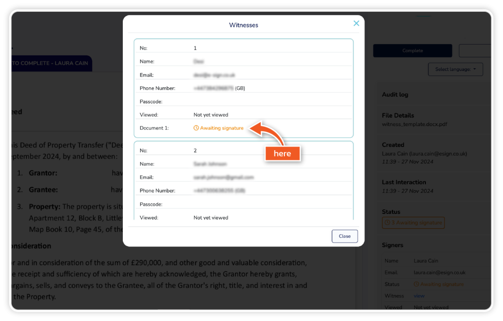 Use eWitness step 8